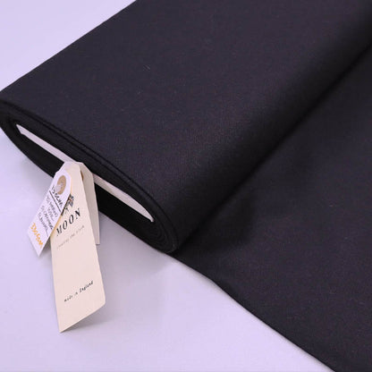 95% Merino Wool and 5% Cashmere Wool Flannel Fabric - Black