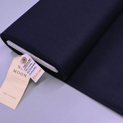 95% Wool and 5% Cashmere Wool Flannel Fabric - Navy