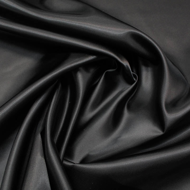 Black Satin Fabric | Black Fancy Dress Fabric | Fabrics Galore