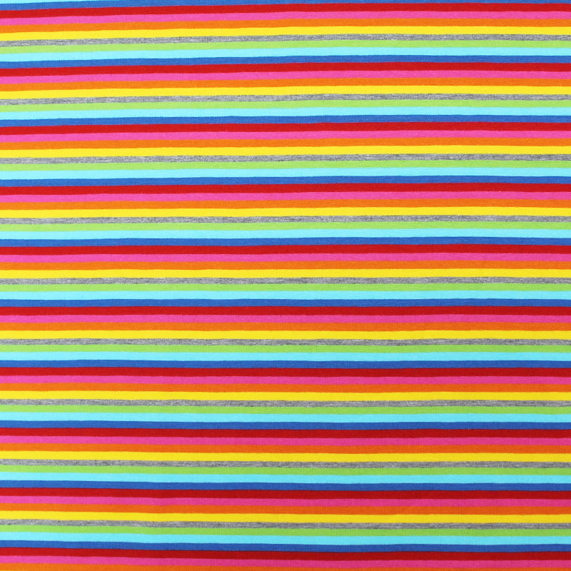 Rainbow stripe sale jersey fabric