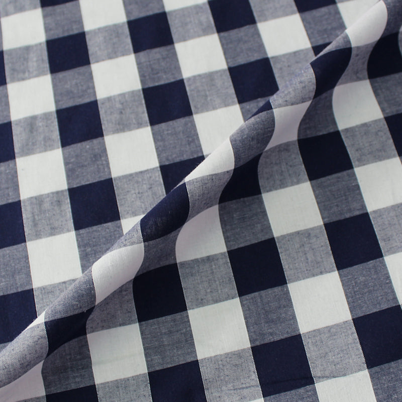 Dressmaking Bold Gingham - Navy Blue