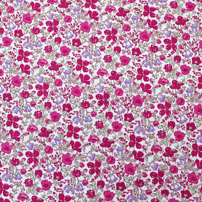 Dressmaking Floral Cotton Lawn - Flower Field - Pinks