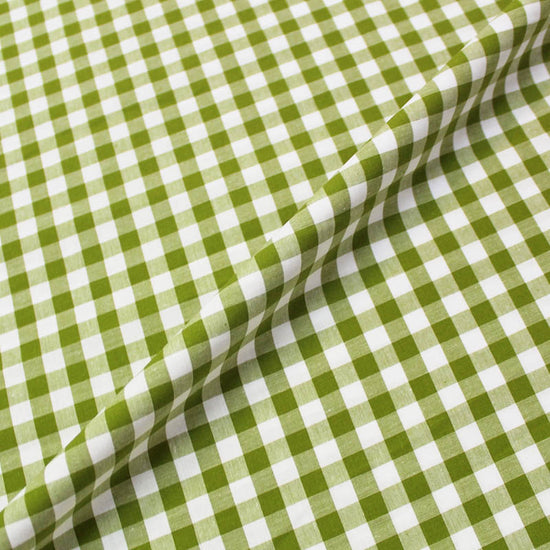 Dressmaking Gingham - Olive Green and White – Fabrics Galore