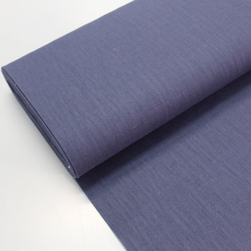 navy blue 100% linen dressmaking fabric