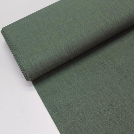 75% Linen 25% Cotton  Racing Green Linen Fabric