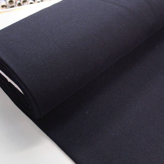 Dressmaking Wool Rib - Dark Navy