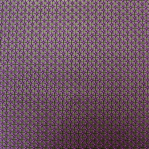 Metallic Fabric | 100% Cotton Patchwork | Purple and Gold