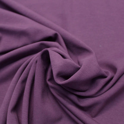 Organic Cotton Elastane Jersey - Damson