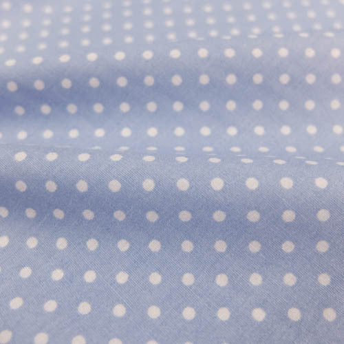 Polka Dot Cotton- Pale Blue