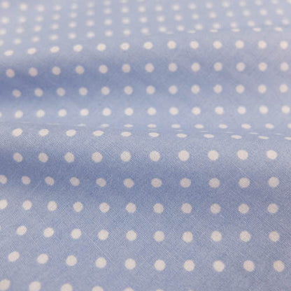 Polka Dot Cotton- Pale Blue